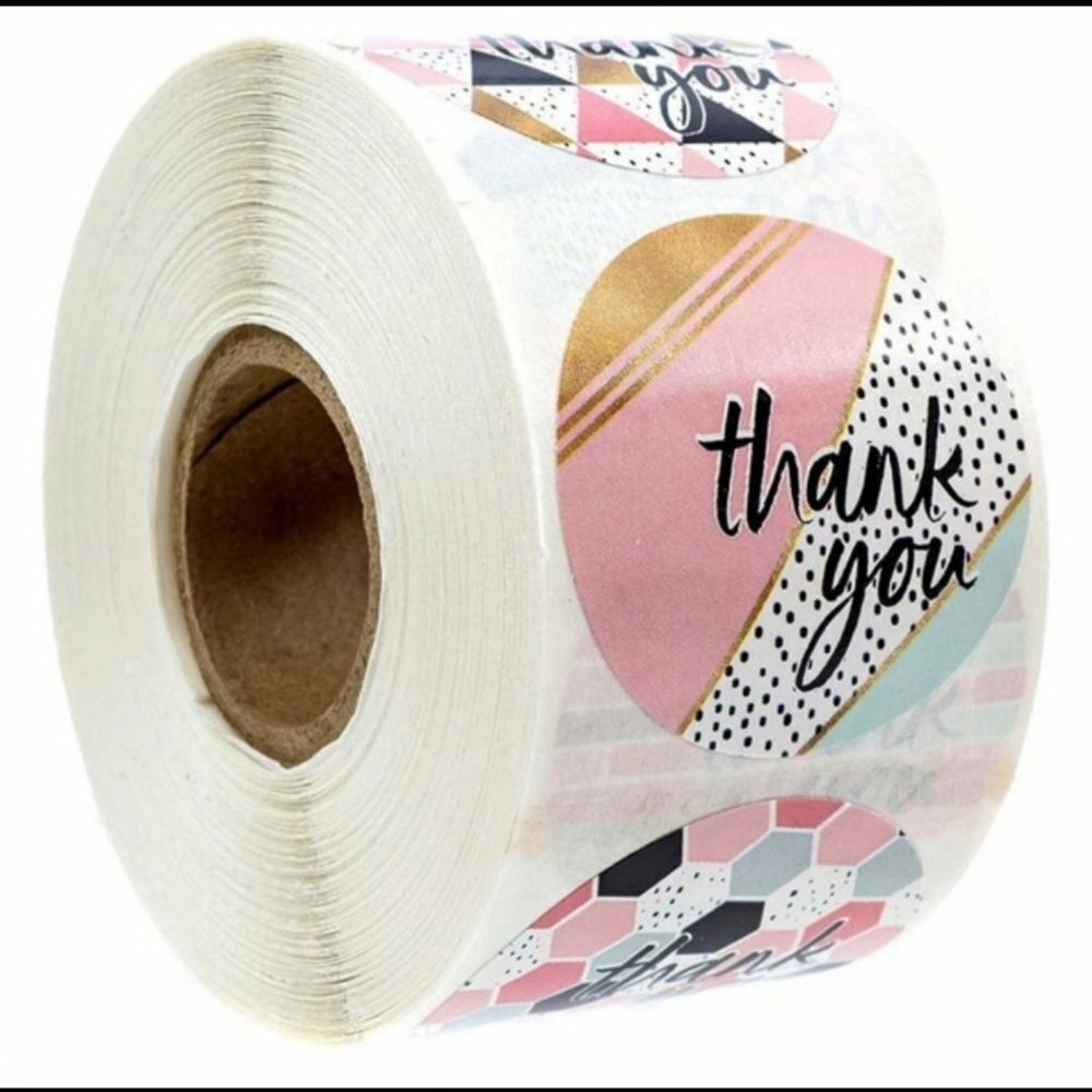 💕$6 Bundled 50pc Multi Design Thank You Sticker - Picture 3 of 4